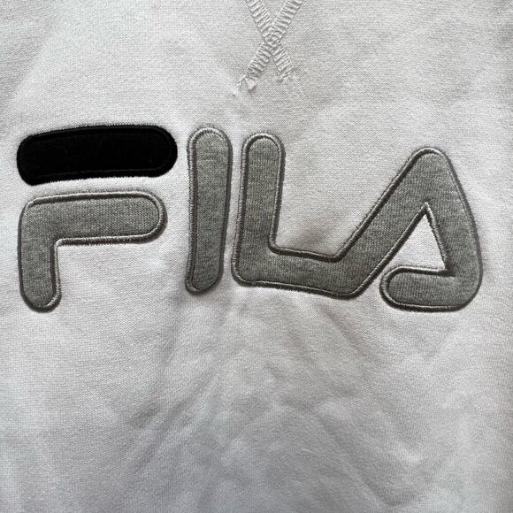 FILA White Crewneck Sweatshirt, Pullover Sweatshirt Size M NEW - Picture 4 of 8